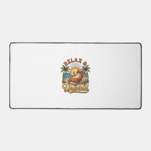 Relax & Unwind Chat de Plage Design de Gravure Vin