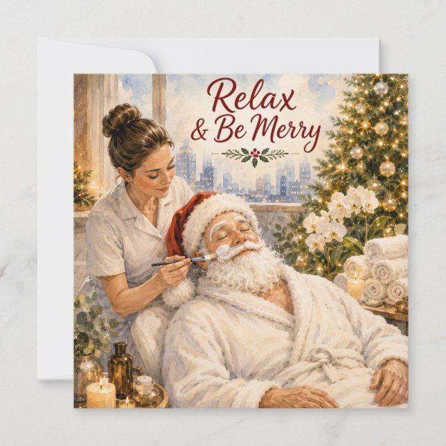 Relaxez & Soyez Joyeux | Carte de vœux de Noël pou (Devant)