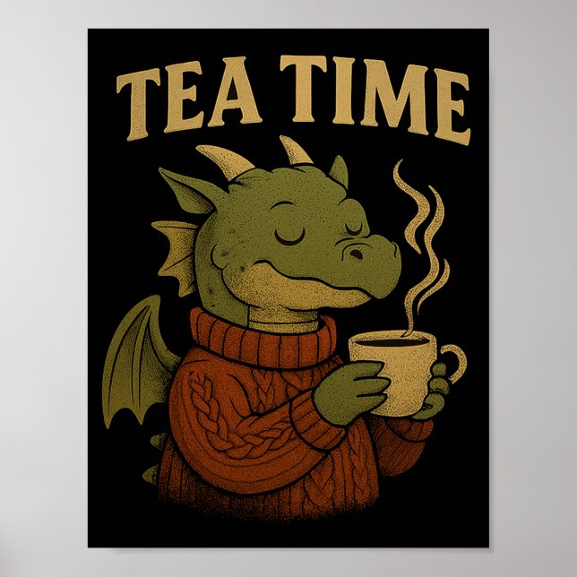 Relaxing Dragon wall poster (Devant)