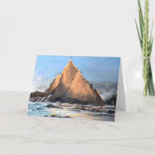 Rélections Sharkfin à la carte de voeux de plage d