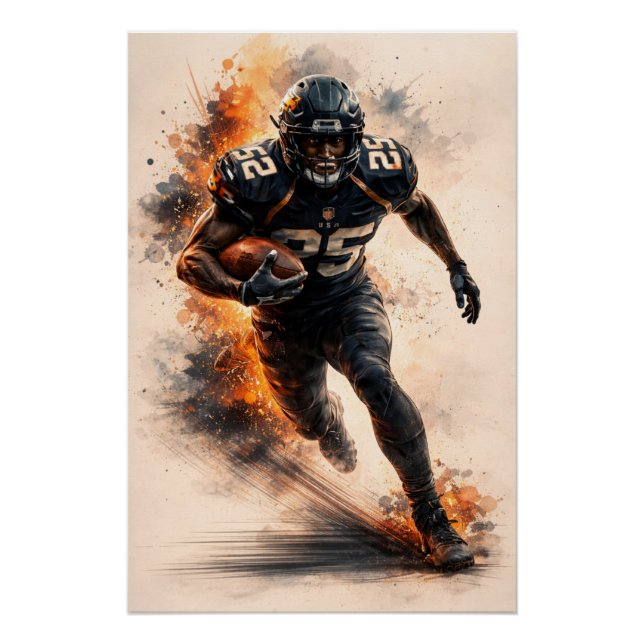 Relentless Rush – Power Football Poster (Devant)