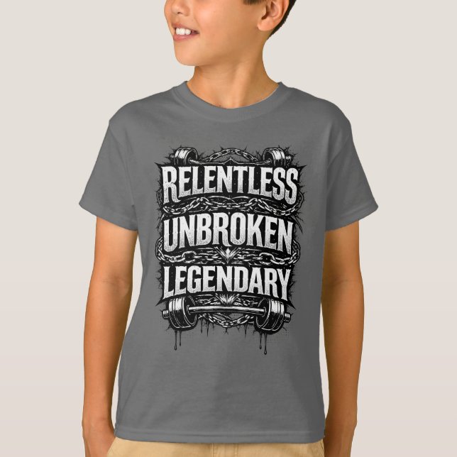 Relentless unbroken legendary kids T-shirt  (Devant)