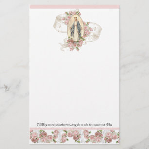Religieuse Vierge Marie Prière catholique Vintage