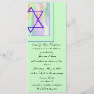 Religieux, barre Mitzvah, invitation de bat