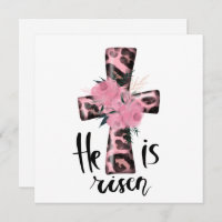 Religieux Rose Girly Christian Baptism Invitation