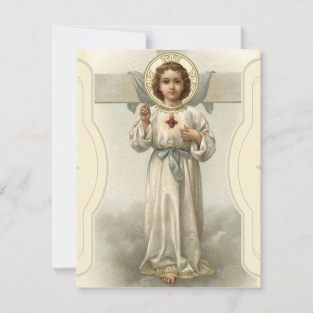 Religieux Sacré Coeur de Jésus Écriture Prière (Devant)