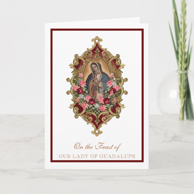 Religieux Vierge Marie Guadalupe Carte de fête esp (Devant)