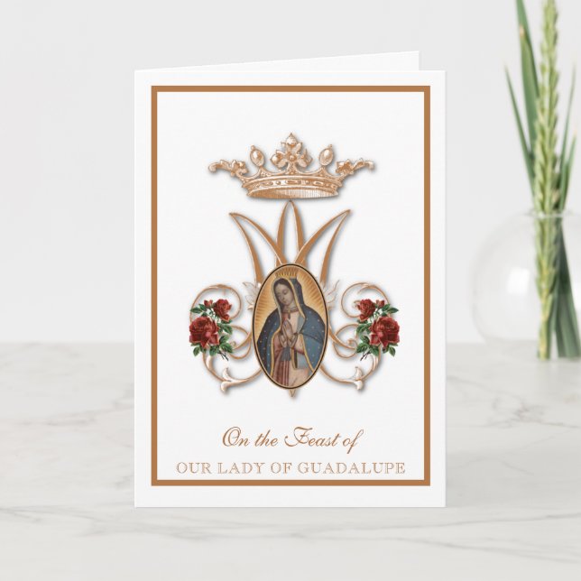 Religieux Vierge Marie Guadalupe Carte de fête esp (Devant)