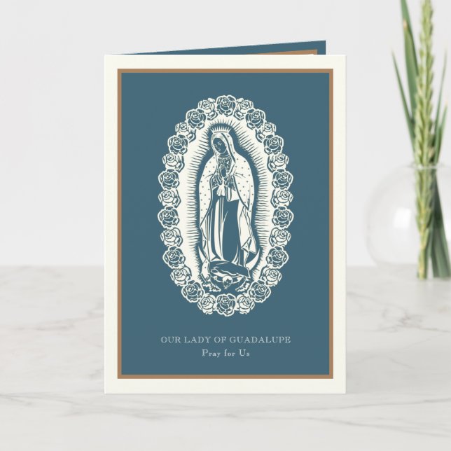 Religieux Vierge Marie Guadalupe Carte de fête esp (Devant)