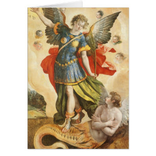 Religieux vintage, Saint Michel vainc Lucifer