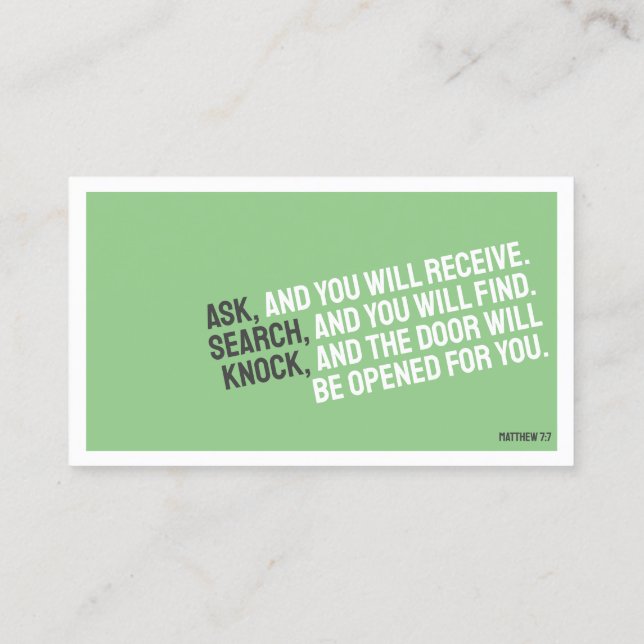 RELIGION Carte de visite minimaliste (Dos)