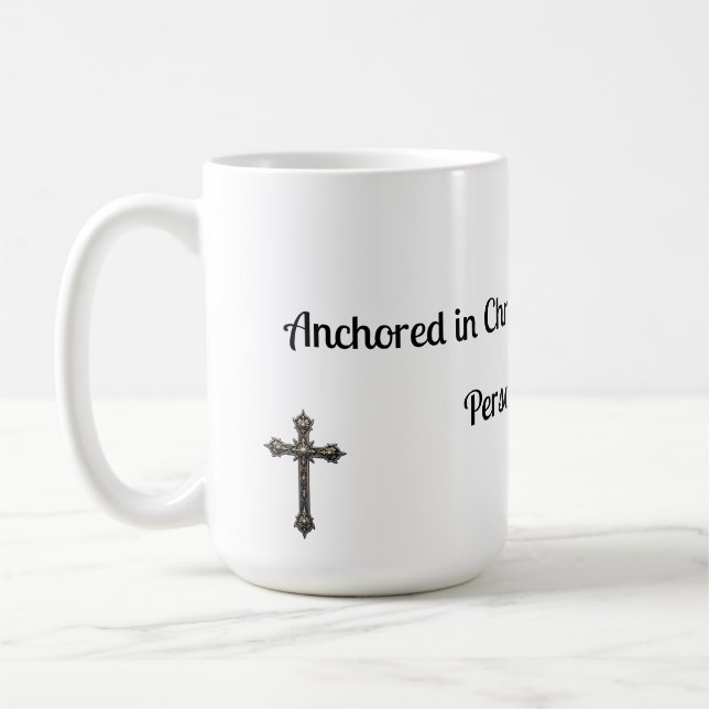 Religious Anchored in Christ Mug (Gauche)