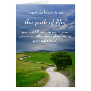 Religious path of life sympathy card