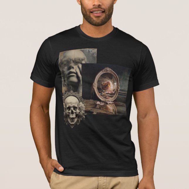 Reliquary of Echoes – Arcane Collage T-Shirt (Devant)
