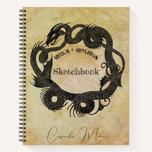 Reliques & Restes Carnet de croquis de dragon pers (Devant)