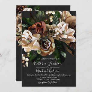 Rembrandt Floral Dark & Moody Faire-part de mariag