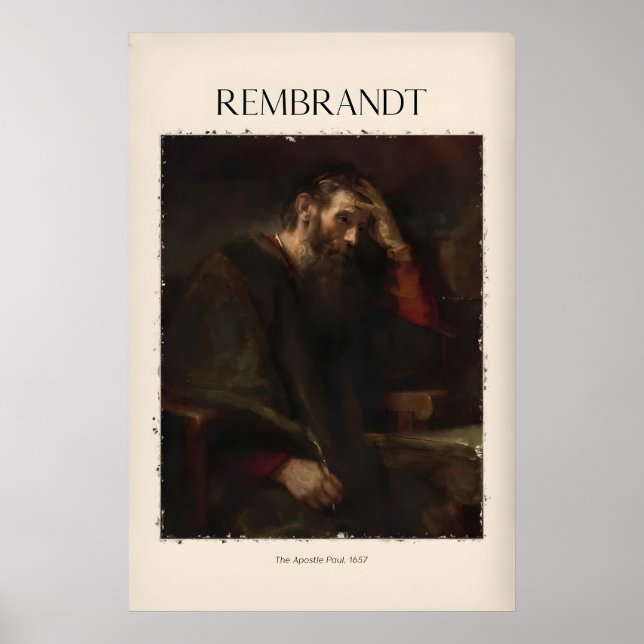Rembrandt L'apôtre Paul657 Impression d'art religi (Devant)