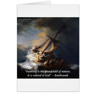 Rembrandt Mer de Galilée & Citation sur la Nature