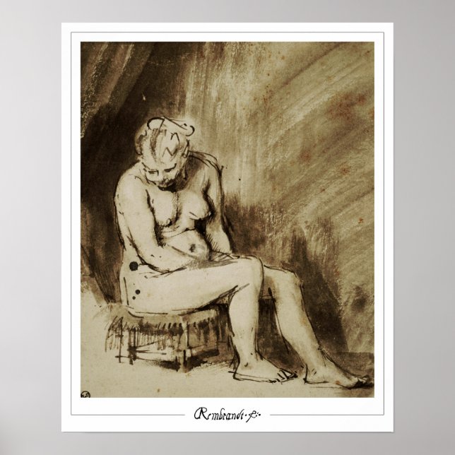 Rembrandt van Rijn Zedign Art Affiche #443 (Devant)