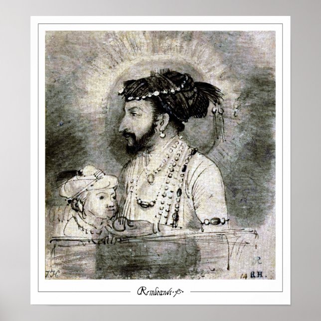 Rembrandt van Rijn Zedign Art Poster #406 (Devant)