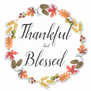 Remerciant et béni autocollant