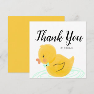 Remerciement Baby Shower Aquarelle Canard en Caout