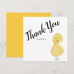 Remerciement Baby Shower Aquarelle Mains De Canard