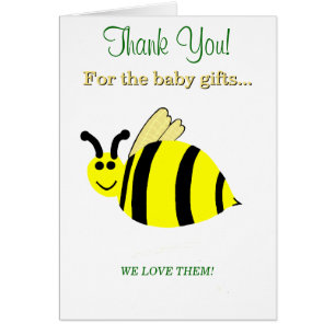 Remerciement de Baby Shower Abeille Bourdon