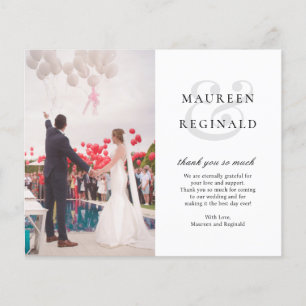 Remerciement de mariage élégant et traditionnel à