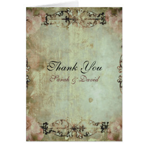 Remerciement de mariage floral Élégant Shabby Chic
