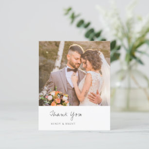 Remerciement de mariage minimaliste photo moderne