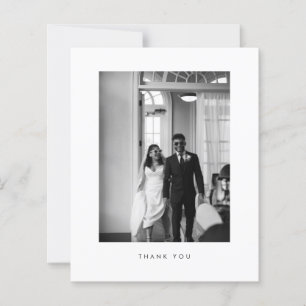 Remerciement de mariage noir et blanc classique Bu