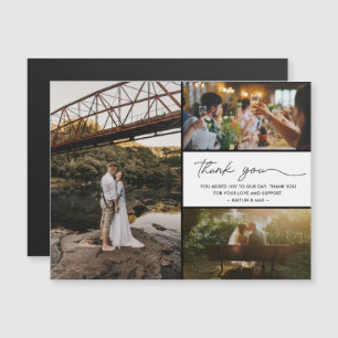 Remerciement de mariage photo simple moderne