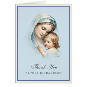 Remerciement pour le prêtre pour le baptême de béb