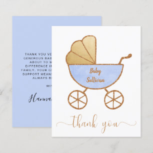 Remerciement pour une Baby Shower pour Garçon Voit