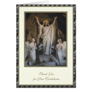 Remerciement religieux funéraire de résurrection c