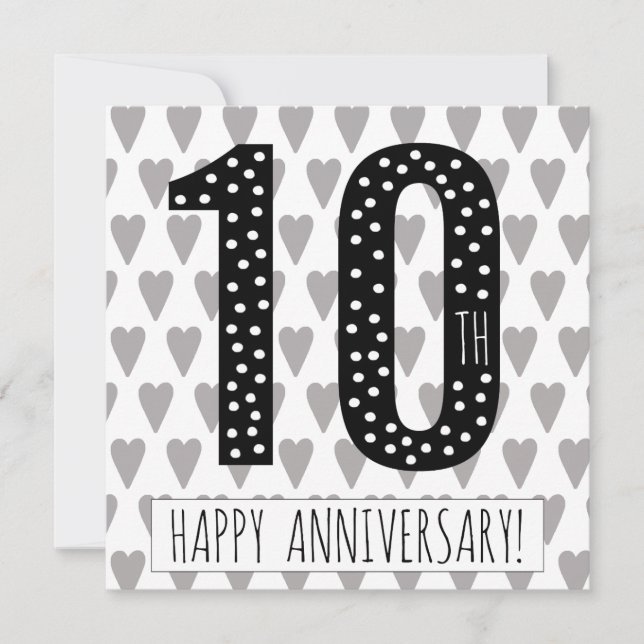 Remerciements 10ème anniversaire heureux ! - Carte de voeux (Devant)