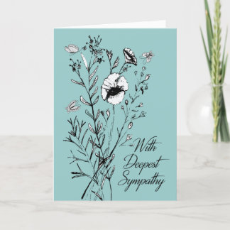 Remerciements 5 x 7 Carte de Sympathie pliée