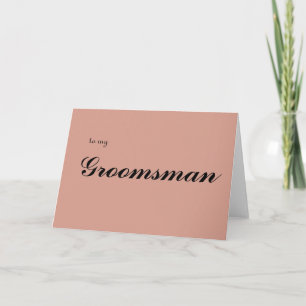Remerciements à ma carte de remerciement pour garçon d'honneur