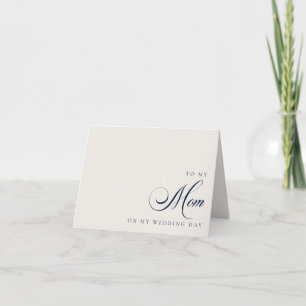 Remerciements À ma mère le jour de mon mariage Message Carte