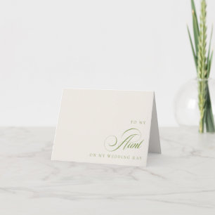 Remerciements À ma tante le jour de mon mariage Message Carte