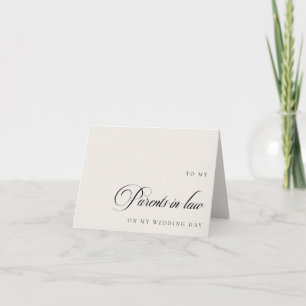 Remerciements À mes beaux-parents le jour de mon mariage Carte