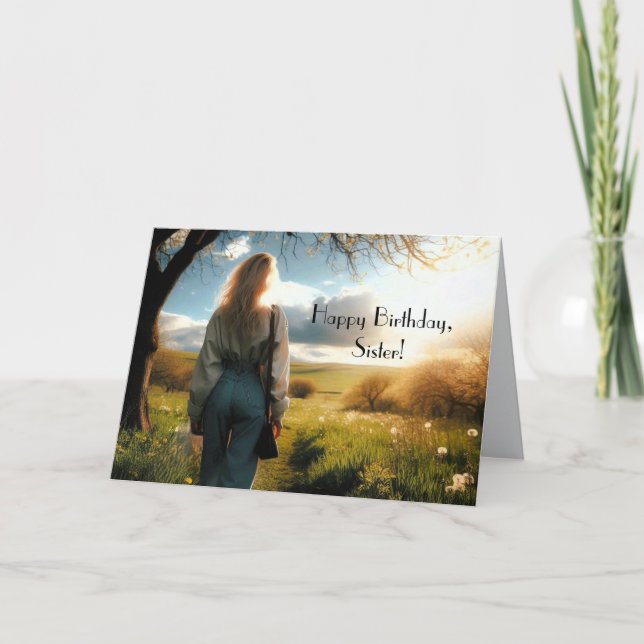 REMERCIEMENTS A WALK - CARTE D'ANNIVERSAIRE DE SOEUR (Devant)