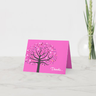 Remerciements Abstact Tree of Life Baby Naming Carte de remercie