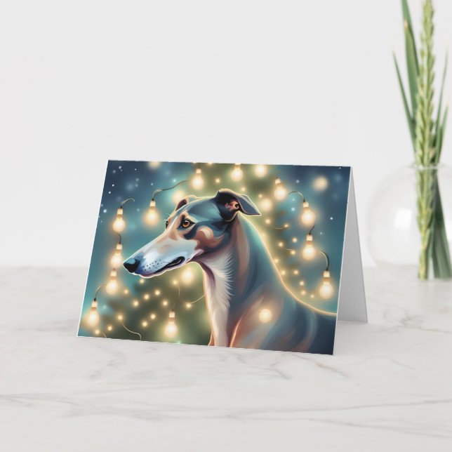 Remerciements AI est une carte de Noël Greyhound (Devant)