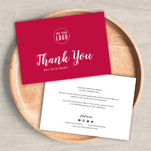 Remerciements Ajouter un script de logo et un Carte de remerciem