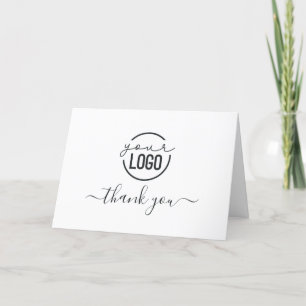 Remerciements Ajoutez Votre Logo Carte de Remerciement Simple En