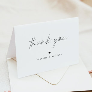 Remerciements ALINA Moderne minimaliste Élégant Carte de remerci