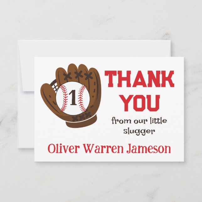 Remerciements All-Star Baby Boy's 1st Birthday Carte de remercie (Devant)