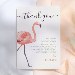 Remerciements Allons Flamingle Carte de remerciement d'anniver